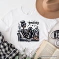 thumbnail image 6 of Homebody Reading Skeleton T-Shirt, Funny Lazy Selfcare Tee for Introvert Women, 6 of 6