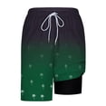 thumbnail image 6 of FRSASU Mens Swim Trunks with Compression Liner 5 inch Inseam Quick Dry 2 in 1 Tropical Graphic Swimming Board Shorts Beach with Zipper Pockets Green, 6 of 6