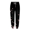 thumbnail image 4 of Youmylove Women Pants Fashion Trousers Floral Printed Leggings Sports Casual Sweatpants Trousers Trend Workout Comfy Lounge Clothes, 4 of 4
