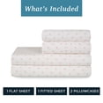 thumbnail image 2 of WelHome 100% Cotton Queen Sheets Set, 4 Piece Bed Sheets Set with HeiQ Fresh, Percale Weave, Hotel Luxury, Ultra Soft Sheets Set with Pillowcases,Catarina Dots, 2 of 8