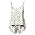 thumbnail image 4 of SwiftWear Women's Cute Ruffle Adjustable Camisole & Shorts Pajama Set Loungewear with Elastic Waist Soft Stretch Sleepwear, 4 of 6