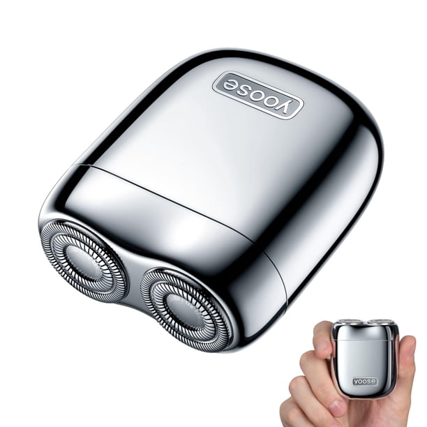 Maquinilla de afeitar eléctrica yoose Mini Shaver portátil para hombre, color plateado