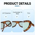 thumbnail image 6 of Bocaoying 4 Pack Aviator Sunglasses for Women Men, Retro Vintage Frame Sunglasses with UV400 Protection, 80s Inspired Oversized Shades, Leopard/Black/Brown, 6 of 8