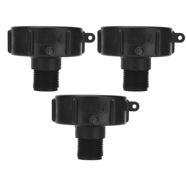 3Pcs IBC Tank Connector G3/4 Thread ABS Plastic Drain Adapter Replacement Valve FittingS60-2in NPS