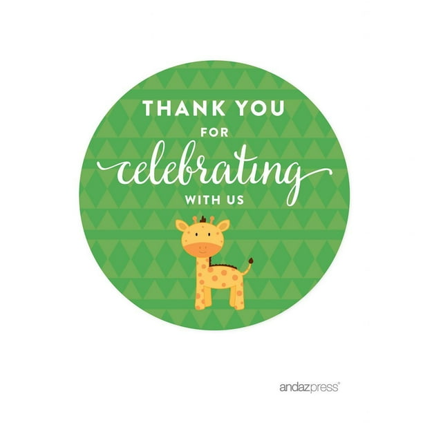 Jungle Safari Monkey Baby Shower Favors Votive Candle Labels Stickers 4 X 1 3 Inches Stickers Labels s Paper Party Supplies