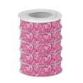 thumbnail image 2 of 5 Rolls Christmas Ribbon 1.5 inch Wide Decorative Ribbon for Gift Wrapping and Holiday Decorations Pattern with Pink Hearts, 2 of 7