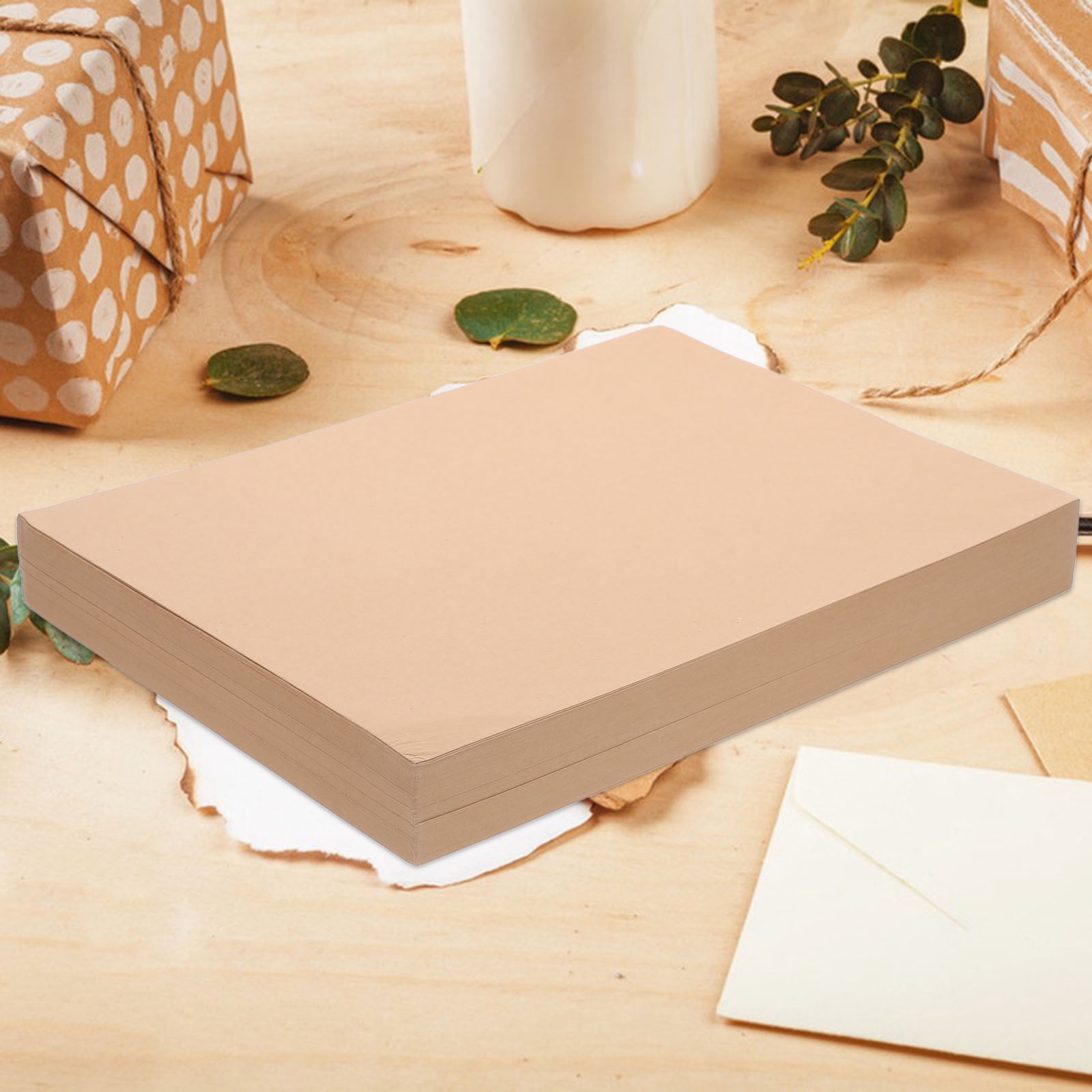 HINTRMENT Khaki Brown Craft Cardstock Paper Ideal for Drawing Painting and Handmade Card Projects