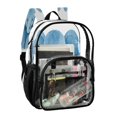thumbnail image 2 of Large Clear PVC Backpack Heavy Duty See Through Backpack for Adults Work Travel, Blue Elephant Printed 12L, 2 of 8