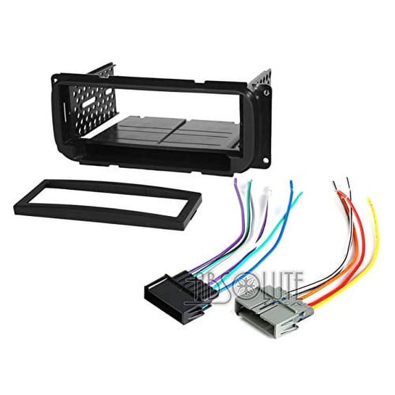 Absolute USA ABS99-6505-2 Fits Jeep Grand Cherokee 1999 2000 2001 Single DIN Stereo Harness Radio Install Dash Kit