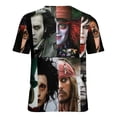 thumbnail image 6 of Johnny Depp Womens T-Shirt Round Neck Short Sleeve Tee Shirts Summer Breathable Tops Blouse 6XL, 6 of 8