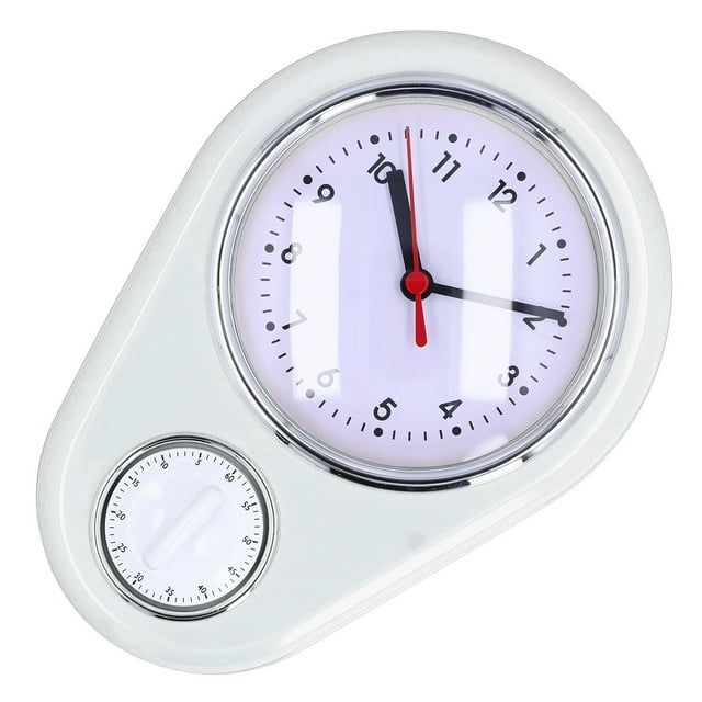 Relaj de pared con temporizador de cocina, ABS, Pantalla Grande de 9 Pulgadas, Forma de Campana, FuncionAmiento Silencioso, Reloj de Cuarzo, relaj de Pared multifunció para
