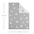 thumbnail image 4 of Manta para bebé CREVENT, acogedora, suave y cálida, felpilla, 30 x 40 cm, gris con forma de estrella, 4 of 8