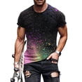 thumbnail image 1 of Bellella T-shirt Homme Col Rond T-Shirts Manches Courtes Hauts d'Été Mode Blouse Imprimée Numérique 3D Pull Style N S, 1 of 2