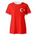 thumbnail image 4 of YMNXA Womens T Shirts Soccer Summer Turkey Graphic Print Short Sleeve Round Neck Fashion Breathable Soft Tee Top For Everyday Wear,Watermelon Red,M, 4 of 5
