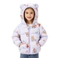 thumbnail image 2 of Girls Down Jacket Winter Coat Soft Hooded Coat With Ears Warm Thickened Outerwear Kids Clothing, 2 of 3