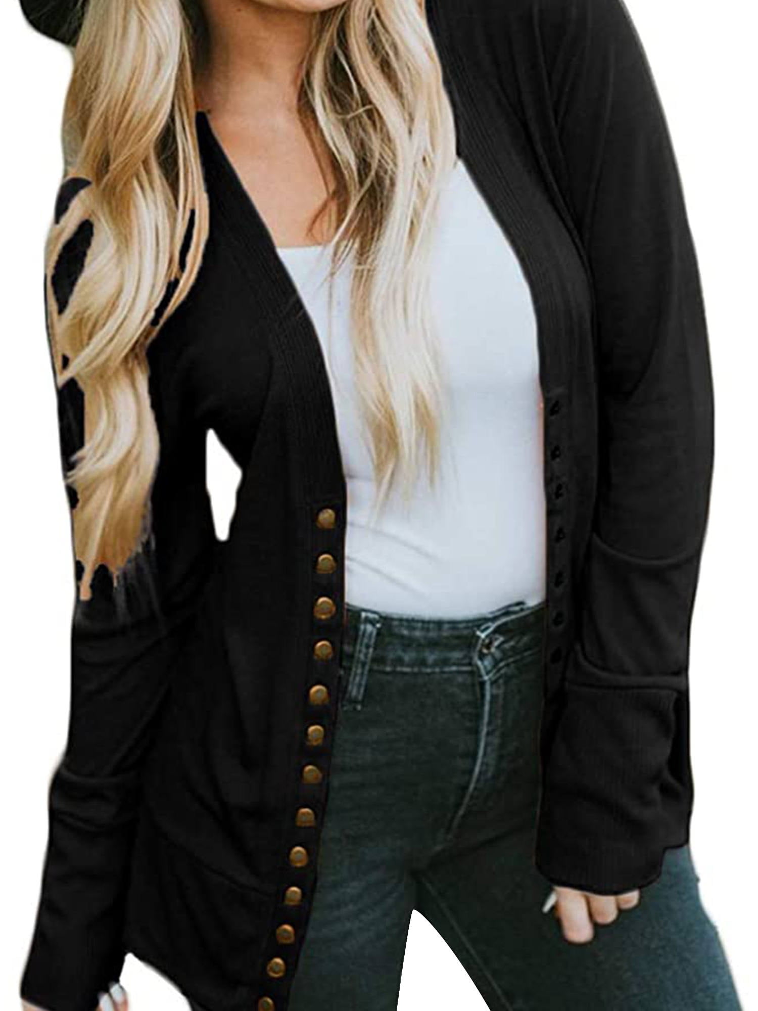 PrinStory Cardigan long en tricot pour femme avec poches ouvertes sur le devant, surdimensionné, doux et chaud, Crème, blanc, S PrinStory Cardigan long en tricot pour femme avec poches ouvertes sur le devant, surdimensionné, doux et chaud, Crème, blanc, S