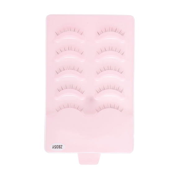 Unique Bargains 5 Pair Natural False Eyelashes for Makeup Black ZB35