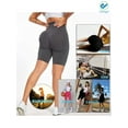 thumbnail image 6 of Deago High Waist Yoga Shorts for Women Butt Lifting Workout Tummy Control Bike Shorts Running Exercise Leggings (Gray, L), 6 of 6