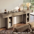 thumbnail image 5 of OMCHOM Console Table 78.4 Inch Farmhouse Wood Entryway Sofa Table, Built-in USB Charging Station, Narrow Behind Couch Style with Storage Shelves for Hallway Foyer Living Room Decor(Beige), 5 of 9
