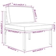 thumbnail image 6 of vidaXL 9 Piece Patio Lounge Set with Cushions Aluminum Anthracite, 6 of 7