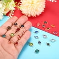 thumbnail image 4 of Uxcell 1 Set Birthstone Connector Link 2mm Hole Round Birthstone Charm 304 Stainless Steel Crystal Bead Links 12 Colors, 4 of 6