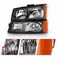 thumbnail image 2 of ANZO For Chevy Silverado 1500/2500/3500 2003-2006 Crystal Headlight Black Amber | 111452, 2 of 4