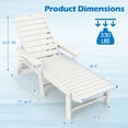 thumbnail image 3 of Gymax Chaise Longue de Patio en HDPE Inclinable avec Dossier à 4 Positions pour l'Extérieur, 3 of 9