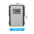 thumbnail image 2 of Key Lock Box Waterproof Key Code Box Aluminum Password Security Key Box Wall Mounted Password Box Key Safe Lock Box ,Maximum Protection, 2 of 7
