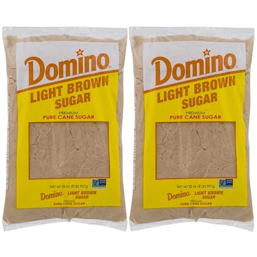 Domino Premium Pure Cane Light Brown Granulated Sugar, 2 lb for Baking ...