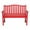 Red, variant on Shine Company Belfort II Wood Garden Bench, Eggshell White