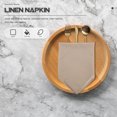 thumbnail image 4 of BESTYASH 1Set Linen Polyester Square Napkin For Banquet Table Decoration Khaki, 4 of 6