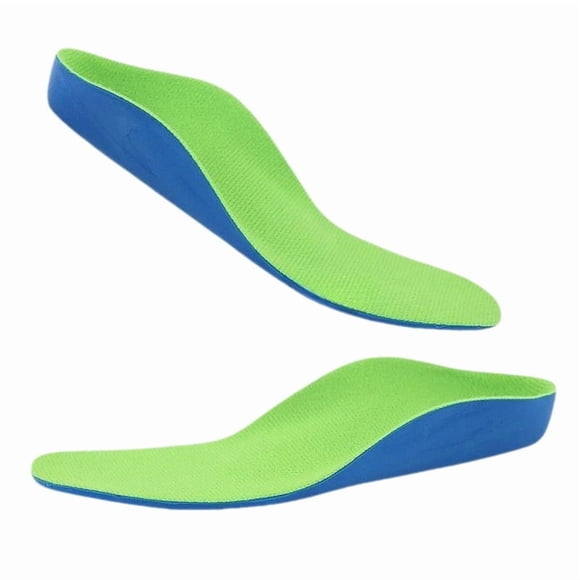 Kids Orthotic Arch Support Insoles, PU Foam Cushioning Arch Support Shoe Insert for Overpronation Children Toddlers Flat feet, Plantar Fasciitis(16cm)green