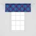 thumbnail image 2 of Ambesonne Navy Plaid Valance Pack of 2, Classical Fashion Motif, 54"X18", Dark Indigo Sea Blue, 2 of 3