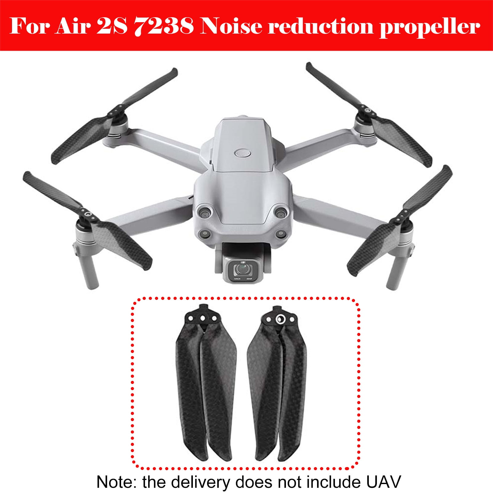 1 Set Carbon Fiber Propeller Blade For DJI Mavic Mini RC Drone Noise Reduction 