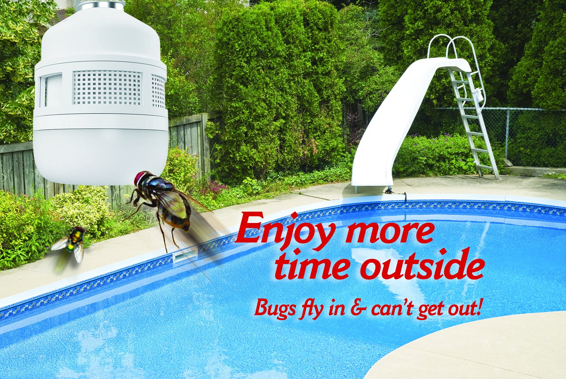 CLEANRTH FLYLIGHT™ | 75-watt DAYLIGHT LED Light Bulb that Vacuums & Traps Flying Bugs to Create Insect Fly Control