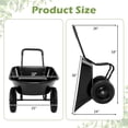 thumbnail image 3 of Costway 2 Tire Wheelbarrow Cart Heavy-duty Dolly Utility Cart Black, 3 of 11