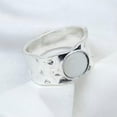 thumbnail image 4 of GKNET Vintage Style Imitate Moonstone Wide Band Rings for Women Men Jewelry-1#-7, 4 of 8