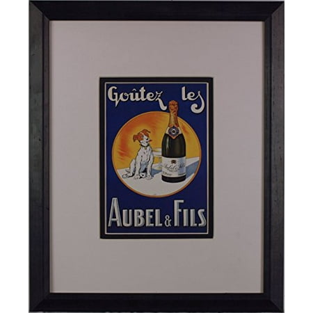 FRAMED Aubel & Fils (Sparkling Wine) Vintage French Advertising Poster Art Print Museum (Best French Wine Vintages)
