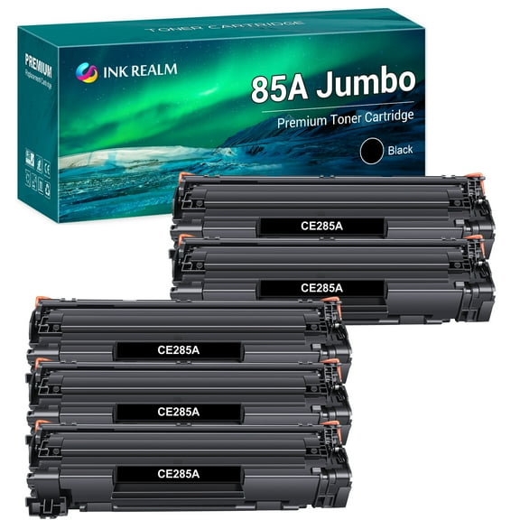 Compatible Toner Replacement for HP 85A CE285A for P1102w M1212nf MFP P1102 P1109w M1217nfw 1102w Printer High Yield 2,500 pages (Black, 5-Pack)