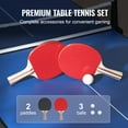 thumbnail image 6 of VEVOR Ping Pong Table, Mid-Size Table Tennis Game, Indoor MDF Table Tennis Table, Foldable Portable Complete Ping Pong Table Set with Net, 2 Paddles, 3 Balls,Carry Bag,Handle (No Assembly Required), 6 of 9