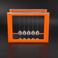 thumbnail image 4 of Newton's Cradle Bola de equilibrio de acero, juguete para aliviar el estrés, adorno de escritorio, regalo de decoración (naranja), 4 of 8