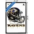 thumbnail image 2 of NFL Baltimore Ravens - Drip Helmet 20 Wall Poster with Magnetic Frame, 22.375" x 34", 2 of 4
