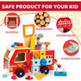 thumbnail image 4 of Sunforu Montessori Wooden Tool Set for Toddlers, Educational Pretend Play Construction Toy with Saw,Wrench and Screwdriver, Perfect Birthday Gift for Ages 2-5, 4 of 9