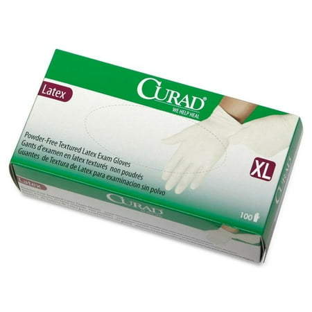 Curad Powder-Free Textured Latex Exam Gloves
