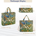 thumbnail image 6 of FORMRS Womens Corduroy Tote Bag Crossbody Shoulder Handbag with Pocket, Orange Floral Garden, 6 of 7