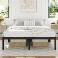 Yaheetech Queen Metal Platform Bed Frame, Easy Toolfree Assembly