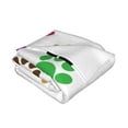 thumbnail image 5 of Colourful Pet Dog Paw Throw Blanket, Super Soft Anti-Pilling Flannel Bed Blankets, 40"x30", 5 of 8