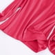 thumbnail image 4 of Pijama de manga larga para mujer, color liso, manga larga, cuello redondo, con copa acolchada, ropa de casa, pijama modal para mujer, 4 of 9