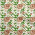 thumbnail image 1 of oneOone Polyester Spandex Brown Fabric Floral Sewing Fabric By The Yard Printed Diy Clothing Sewing Supplies 56 Inch Wide-HI, 1 of 4
