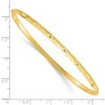 thumbnail image 5 of 925 Sterling Silver Gold-tone Diamond-cut Slip-on Bangle Bracelet, 5 of 5